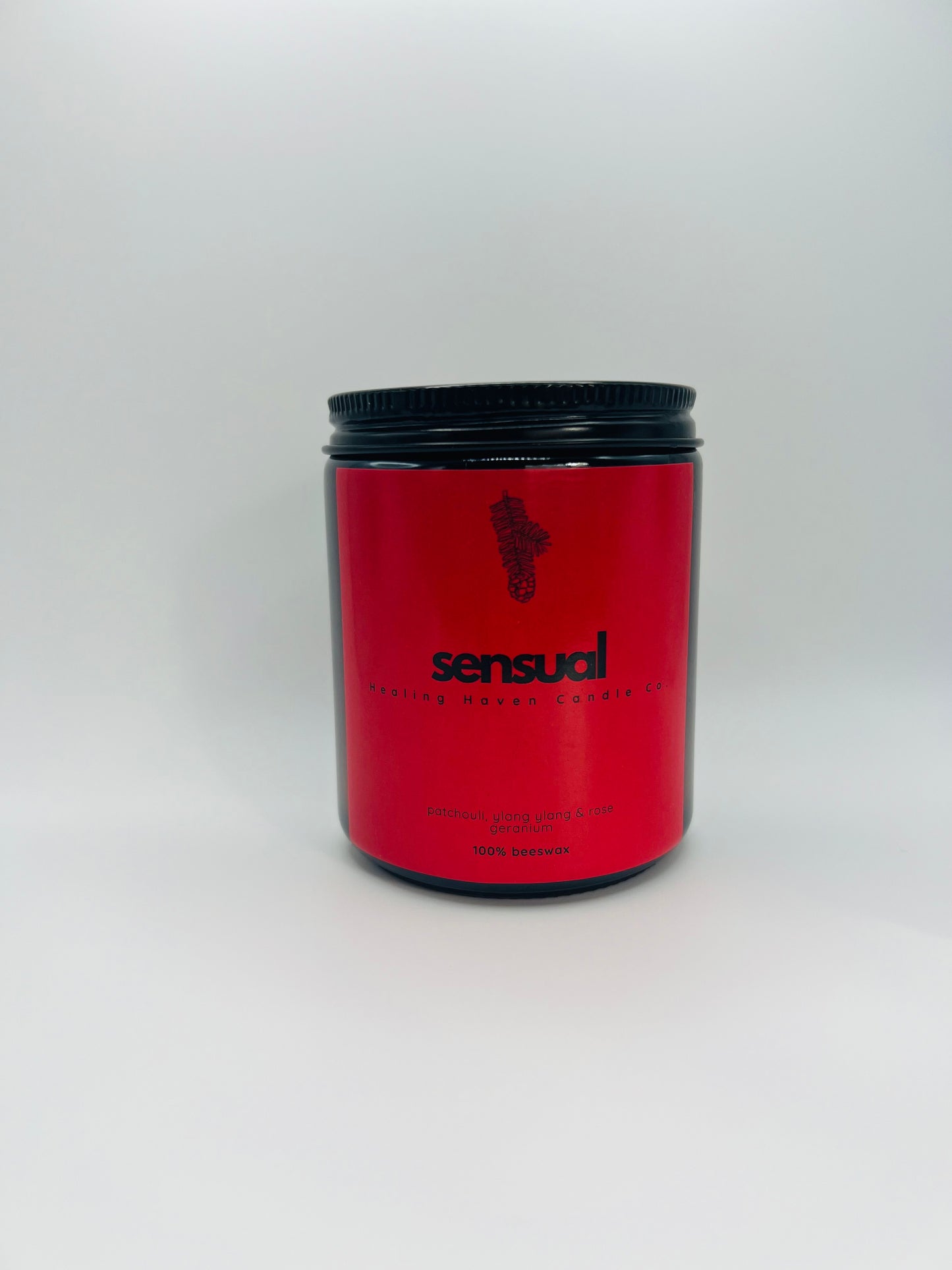 Sensual Candle, patchouli, ylang ylang & rose geranium