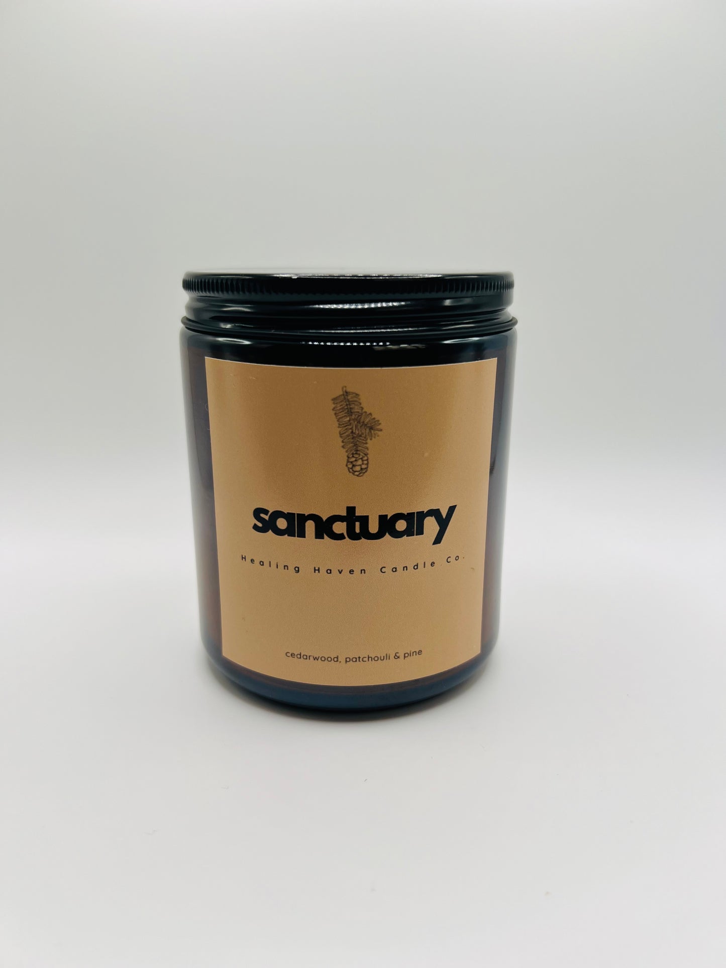 Sanctuary Candle, Cedarwood Patchouli & Pine